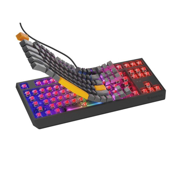 Genesis Thor 230 TKL Anchor Gray Positive RGB Outemu Red