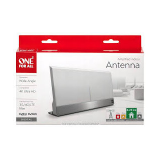 Wzmacniana antena wewnętrzna One For All SV9386-5G DVB-T (5G/4G) zasięg 25km
