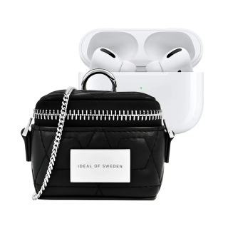 Ideal of Sweden Poppy AirPods Zip Bag Quilted Black uniwersalne