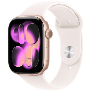 Apple Watch Series 11 GPS + Cellular 42mm Rose Gold Aluminium Case | Light Blush Sport Band - M/L