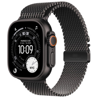 Apple Watch Ultra 3 GPS + Cellular 49mm Black Titanium Case | Black Titanium Milanese Loop - S